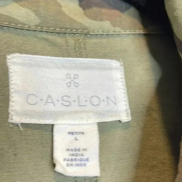 Caslon Camo Utility Jacket/Coat/Shirt Sz LG 4-Pocket Button Closure - Picture 11 of 11